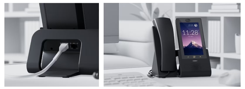 Ubiquiti | Ubiquiti UniFi Talk Phone Touch,Versatile Desktop Smartphone Eliminates,Learning Curve, 5 Touch Display, Bluetooth Support,PoE in,Black. | UTP-TOUCH - Image 1