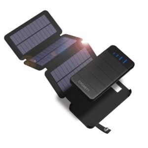 Cygnett-CY2805PBCHE-Cygnett ChargeUp Explorer 8K mAh Power Bank with Solar Panels -Black(CY2805PBCHE)