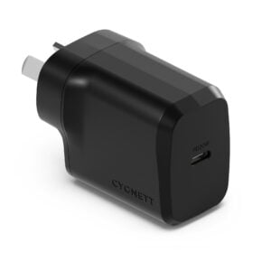 Cygnett-CY4733PDWCH-Cygnett PowerPlus 20W USB-C PD Fast Wall Charger - Black(CY4733PDWCH)