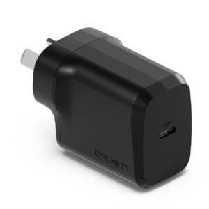 Cygnett-CY4737PDWCH-Cygnett PowerPlus 30W USB-C PD GaN Fast Wall Charger -Black(CY4737PDWCH)