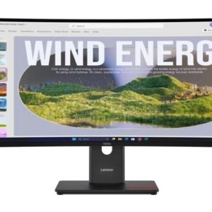 Lenovo-64AEGAR1AU-LENOVO ThinkVision T34WD-40 34" 120Hz WQHD Monitor 1500R Curve 4K 3440x1440 21:9 Height Adjustable Tilt Swivel USB-C Dock 100W PD DP HDMI LAN 3xUSB-A