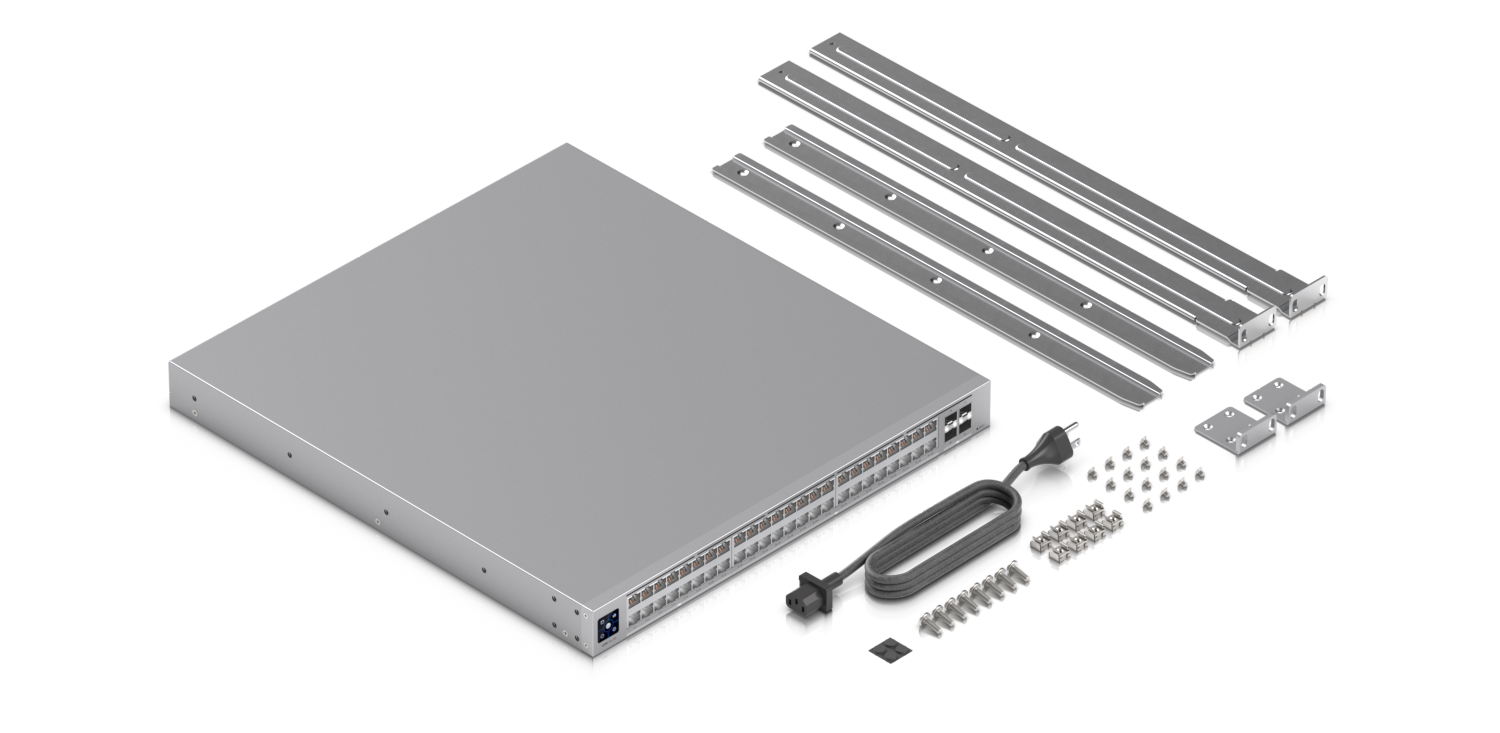 Ubiquiti | Ubiquiti Pro XG 48, Professional-grade, 48-port Layer 3 Etherlighting Switch, (32) 10 GbE, (16) 2.5 GbE, (4) 25G SFP28 Ports, DC Power Backup Ready | USW-Pro-XG-48 - Image 3