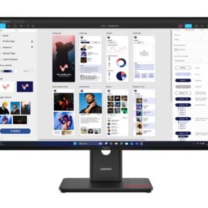 Lenovo-64B0GAR1AU-LENOVO ThinkVision T32UD-40 31.5"/32" 60Hz UHD IPS Monitor 4K 3840x2160 16:9 Height Adjustable Tilt Pivot Swivel HDMI DP USB-C hub LAN RJ45 VESA 3yr