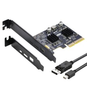 Simplecom-EC365-Simplecom EC365 PCIe x4 to 2-Port USB 3.2 Gen II Type-C with Mini DisplayPort Input for USB-C DP Alt Mode Expansion Card