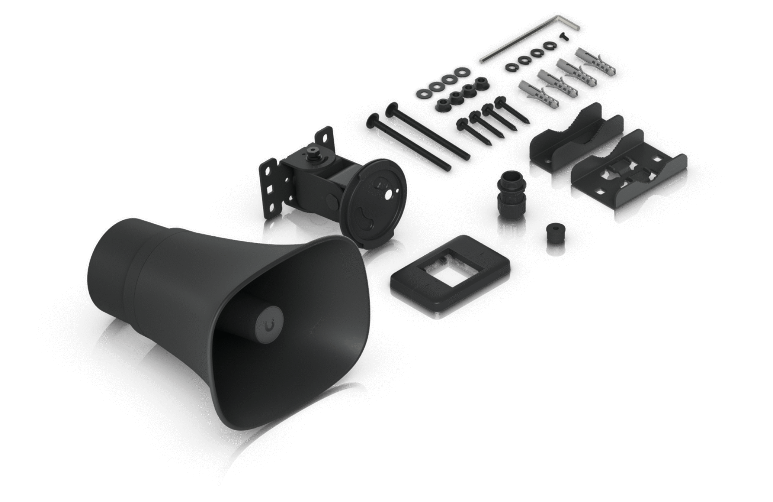 Ubiquiti | Ubiquiti AI Horn Speaker, Black,All-weather PoE 120 dB Horn Speaker With Advanced AI Alert FunctionalityVersatile Wall, Corner,Pole Mounting Options | UP-AI-HORN-SPEAKER-B - Image 3