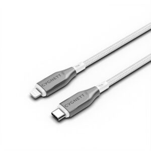 Cygnett-CY4668PCCCL-Cygnett Armoured Lightning to USB-C (2.0) Cable (1M) -White(CY4668PCCCL)