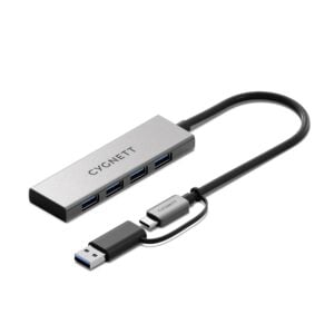 Cygnett-CY5388CYHUB-Cygnett Unite 4-in-1 USB-C to USB-A Hub- White(CY5388CYHUB)