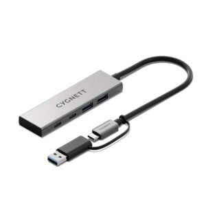 Cygnett-CY5389CYHUB-Cygnett Unite 4-in-1 USB-C to USB-C  USB-A Hub- White (CY5389CYHUB)