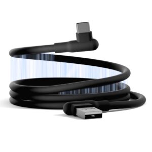 Cygnett-CY5665CCACB-Cygnett DriveSync Right Angled Magnetic Silicone USB-C to USB-A Cable (0.7M) - (CY5665CCACB)