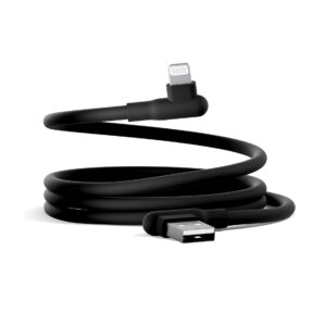Cygnett-CY5667CCACB-Cygnett DriveSync Right Angled Silicone Lightning to USB-A Cable (0.7M) - (CY5667CCACB)