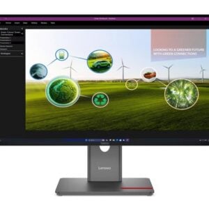 Lenovo-64A7GAR6AU-LENOVO ThinkVision P27Q-40 27" 120Hz QHD IPS Monitor 2K 2560x1440 16:9 4ms Height Adjustable Tilt Pivot Swivel HDMI DP USB hub VESA Tiny Support 3yr