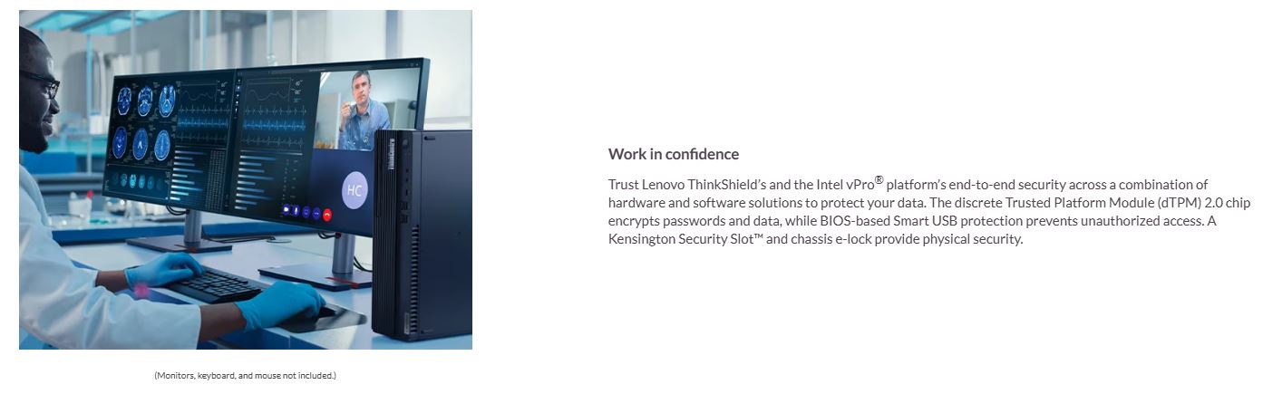 Lenovo | LENOVO ThinkCentre M90S G4 SFF Intel i5-13500 16GB DDR4 512GB SSD Windows 11 Pro 1YR OS Intel UHD GPU vPro Keyboard Mouse ~M70S N50s | 12HRS10J00 - Image 2