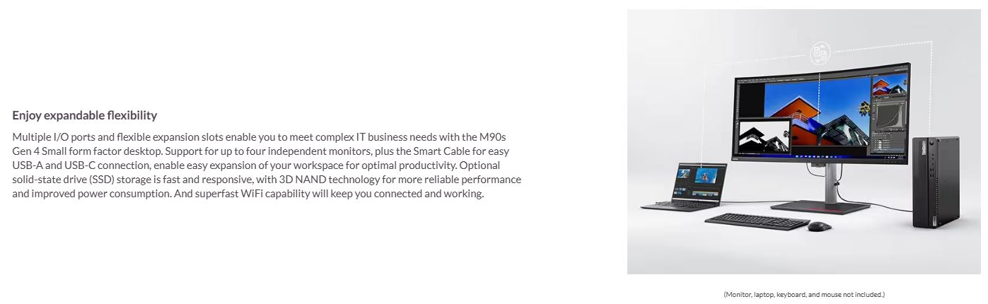 Lenovo | LENOVO ThinkCentre M90S G4 SFF Intel i5-13500 16GB DDR4 512GB SSD Windows 11 Pro 1YR OS Intel UHD GPU vPro Keyboard Mouse ~M70S N50s | 12HRS10J00 - Image 3