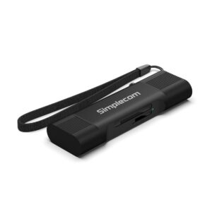 Simplecom-CR402B-Simplecom CR402B SuperSpeed USB-C and USB-A Dual Slot Card Reader for SD MicroSD USB 3.2 Gen 1