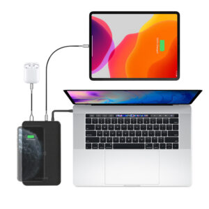 Cygnett-CY3113PBCHE-Cygnett ChargeUp Edge+ 27K mAh USB-C Laptop and Wireless Power Bank - Black (CY3113PBCHE)