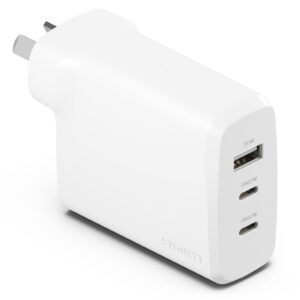 Cygnett-CY4770PDWCH-LS Cygnett PowerPlus 87W Triple Port Fast GaN Wall Charger - White(CY4770PDWCH)
