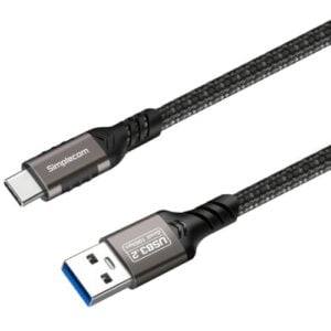 Simplecom-CAU510-Simplecom CAU510 USB-A to USB-C Data and Charging Cable USB 3.2 Gen2 10Gbps 1M