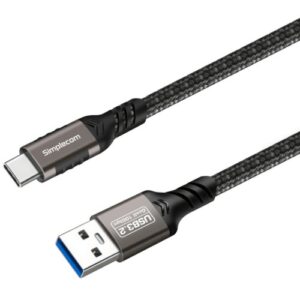 Simplecom-CAU520-Simplecom CAU520 USB-A to USB-C Data and Charging Cable USB 3.2 Gen2 10Gbps 2M