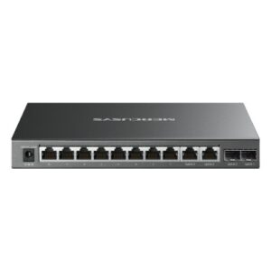 TP-LINK-MS126CP-Mercusys MS126CP 24-Port 10/100 Mbps + 2-Port Gigabit Rackmount Switch with 24-Port PoE+