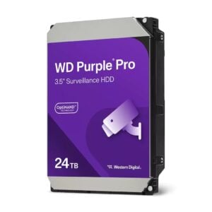 Western Digital-WD241PURP-Western Digital WD Purple™ Pro Surveillance Hard Drive - 24TB 3.5" HDD 7200RPM 512MB SATA 287MB/s 24x7 2.5mil MTBF 5-Year Limited Warranty