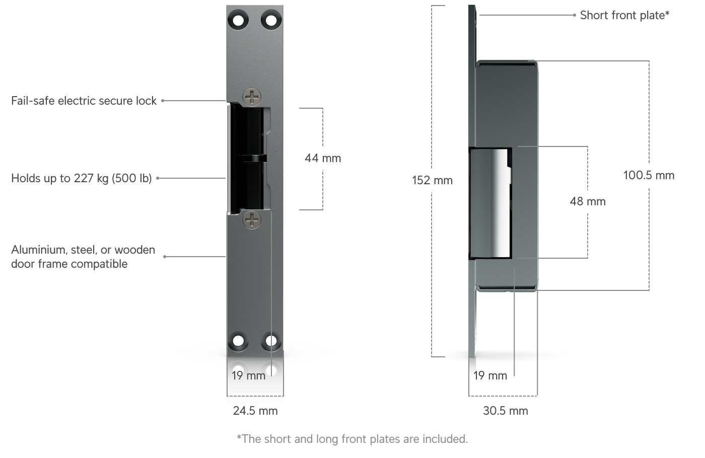 Ubiquiti | Ubiquiti Fail-Secure Strike Lock, Fail-Secure Electric Strike Lock, 8 mm Lock Slot Depth Support. | UACC-Lock-Strike-Secure-8mm - Image 1