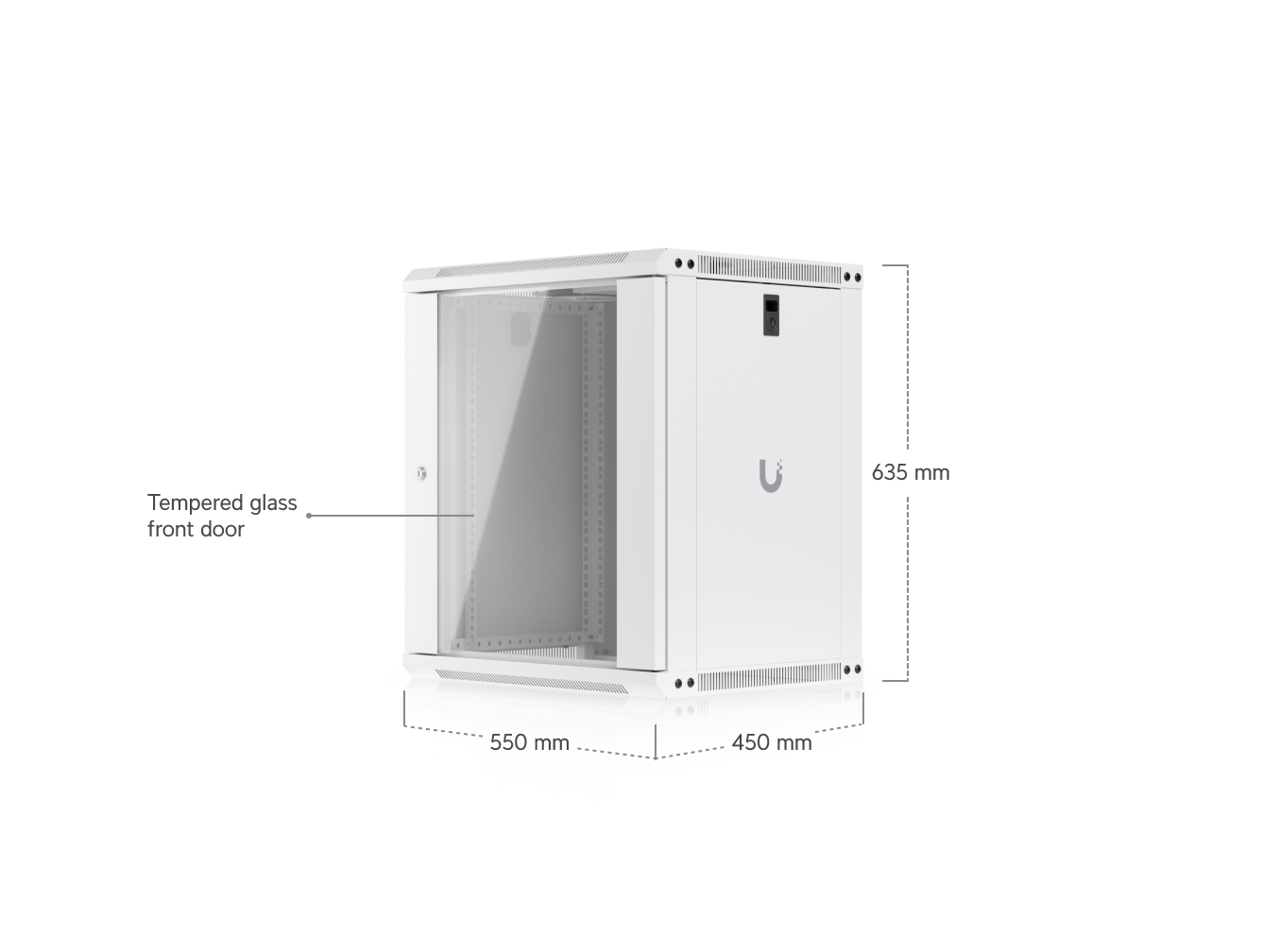 Ubiquiti | Ubiquiti 12U Rack Cabinet,Fully Assembled Wall-Mount Rack,Built-In Fans,Removable Panels,Easy Equipment Access,Space-Efficient Small-Scale Deployments | UACC-Rack-12U-Wall-450-G - Image 1
