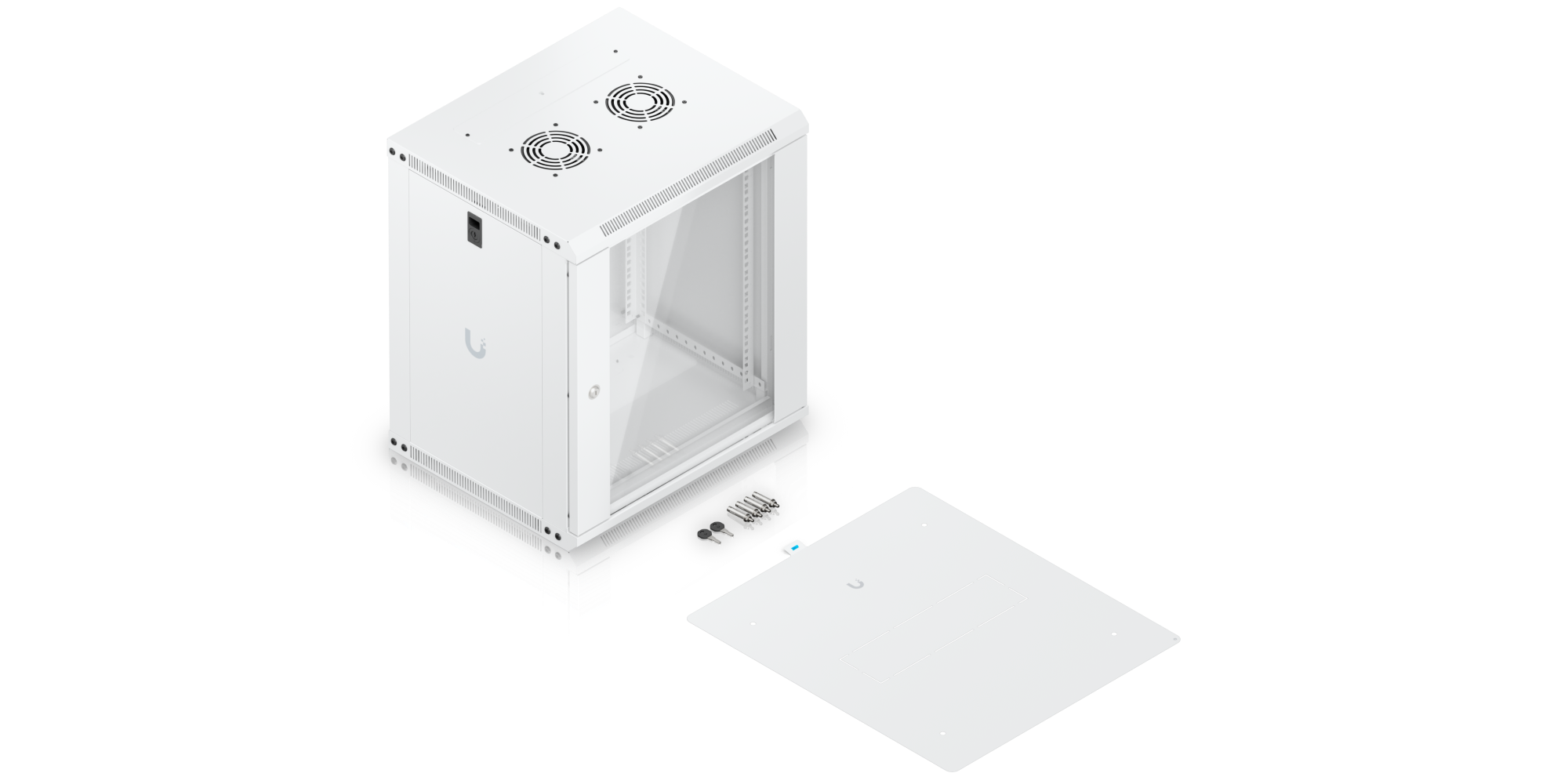 Ubiquiti | Ubiquiti 12U Rack Cabinet,Fully Assembled Wall-Mount Rack,Built-In Fans,Removable Panels,Easy Equipment Access,Space-Efficient Small-Scale Deployments | UACC-Rack-12U-Wall-450-G - Image 3