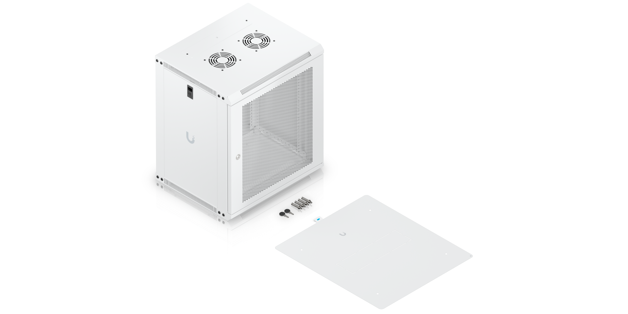 Ubiquiti | Ubiquiti 12U Rack Cabinet,Fully Assembled Wall-Mount Rack,Built-In Fans,Removable Panels,Easy Equipment Access,Space-Efficient Small-Scale Deployments | UACC-Rack-12U-Wall-450-P - Image 3