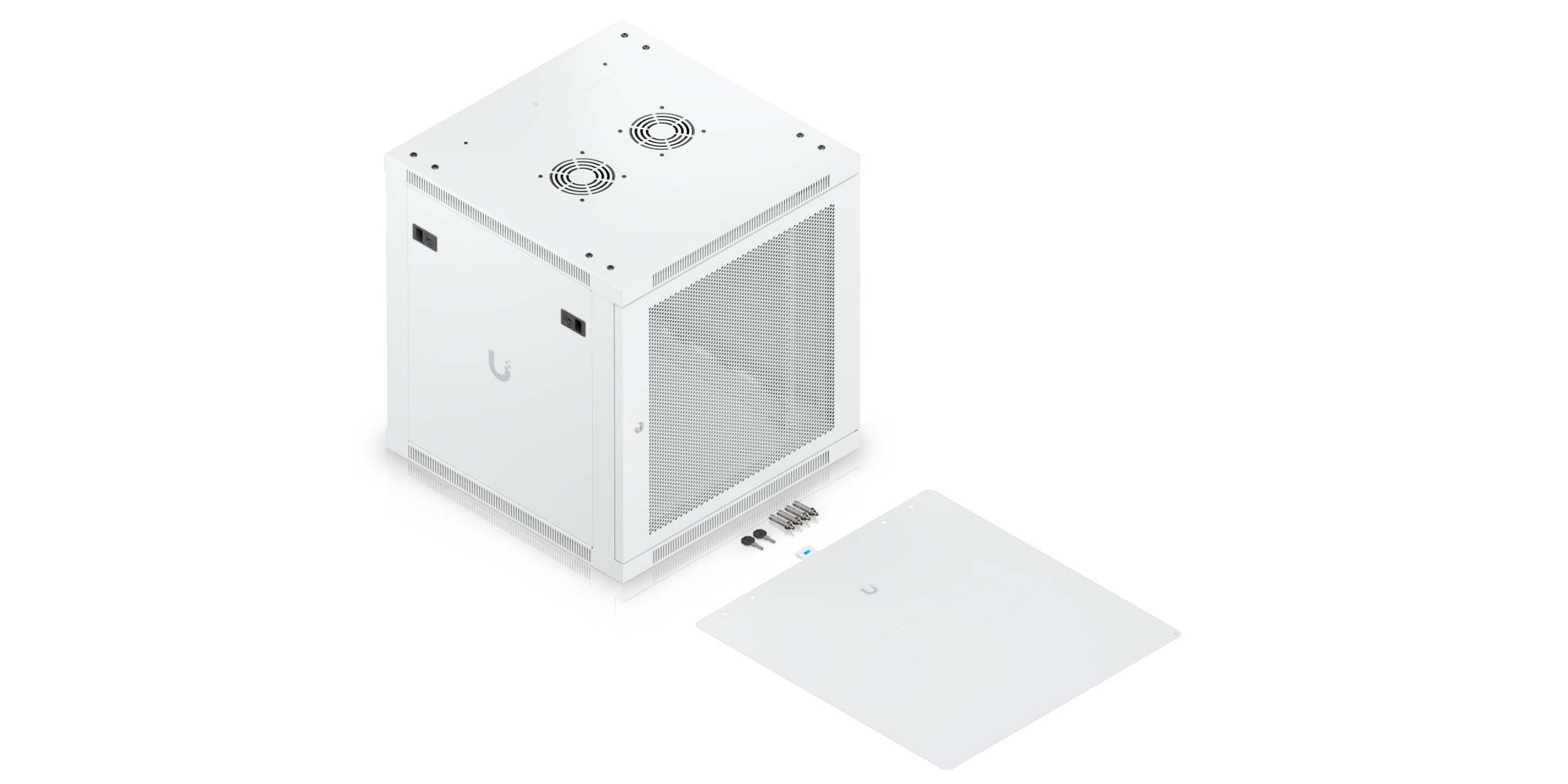Ubiquiti | Ubiquiti 12U Rack Cabinet,Fully Assembled Wall-Mount Rack,Built-In Fans,Removable Panels, Easy Equipment Access,Space-Efficient Small-Scale Deployment | UACC-Rack-12U-Wall-600-P - Image 3