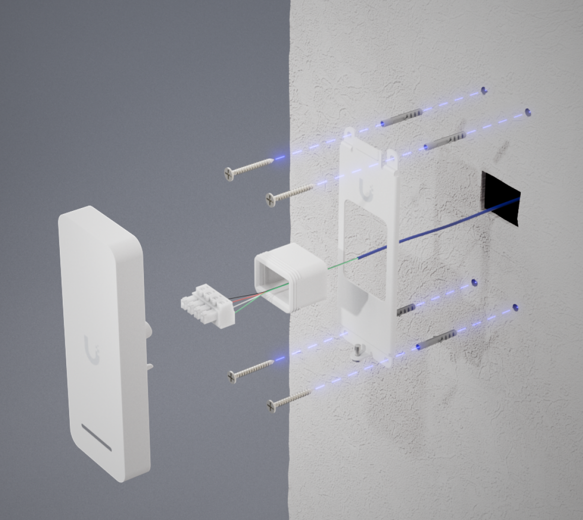 Ubiquiti | Ubiquiti Retrofit Reader, Indoor/Outdoor OSDP Reader,NFC Card,Touch Pass Support, For UniFi Retrofit Hub Existing Cabling *Avail for Deal Reg* | UA-Retrofit-Reader-W - Image 4