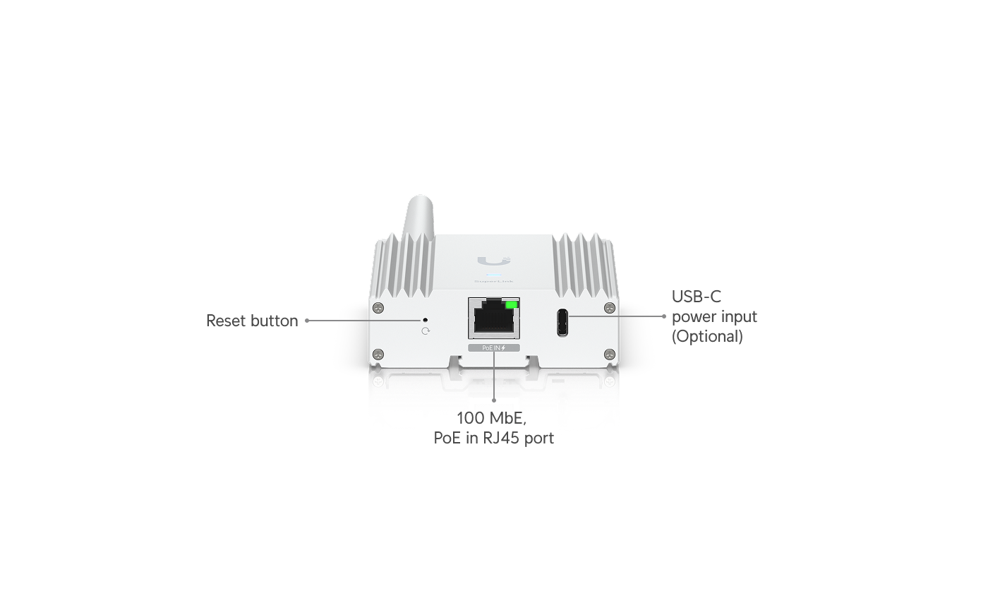 Ubiquiti | Ubiquiti SuperLink Gateway, Proprietary Super Long-range, Low-latency Wireless Gateway For UniFi Protect Sensors, Power via  PoE/USB Type-C | USL-Gateway - Image 2