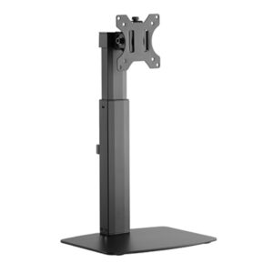 Brateck-LDT22-T01-Brateck Single Free Standing Screen Pneumatic Vertical Lift Monitor Stand Fit Most 17"-32" Flat and Curved Monitors Up to 7 kg VESA 75x75/100x100