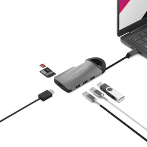 Cygnett-CY4550HUBC7-Cygnett Unite 7-in-1 USB-C Multiport Hub Adapter Dock (CY4550HUBC7)3xUSB-A (3.0