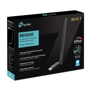 TP-LINK-Archer TBE400U Plus-TP-Link Archer TBE400U Plus BE6500 Tri-Band Wi-Fi 7 High Gain Wireless USB Adapter