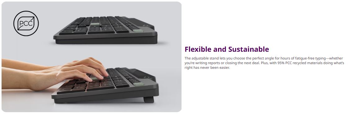 Lenovo | LENOVO Self-Charging Bluetooth Keyboard-US English Bluetooth 5.1 USB-C Uses fast-charging Free from Batteries Three-Device Cycling 108 Keys 3yr WTY | 4Y41R69489 - Image 7