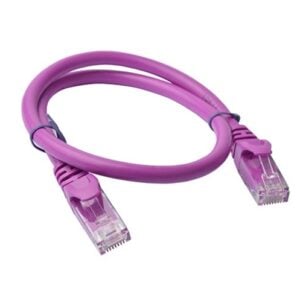 8ware-8W-PL6-0.25PUR-8Ware CAT6 Cable 0.25m - Purple Premium RJ45 Ethernet Network LAN UTP Patch Cord 26AWG CU Jacket