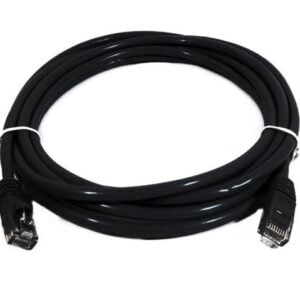 8ware-8W-PL6-0.5BLK-8Ware CAT6 Cable 0.5m - Black Premium RJ45 Ethernet Network LAN UTP Patch Cord 26AWG CU Jacket