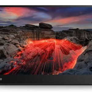 Lenovo-63FDUAR6AU-LENOVO ThinkVision M14-2 14" IPS 2240x1400 Mobile 60Hz 6ms Tilt Lift Pivot Height Adjustable View Angle VESA USB-C DP1.2 Black 3YR WTY Black