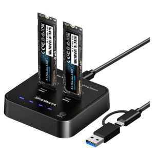 Simplecom-SD550v3-Simplecom SD550v3 USB 3.2 Gen2 to Dual Bay NVMe M.2 SSD Docking Station Duplicator Offline Clone
