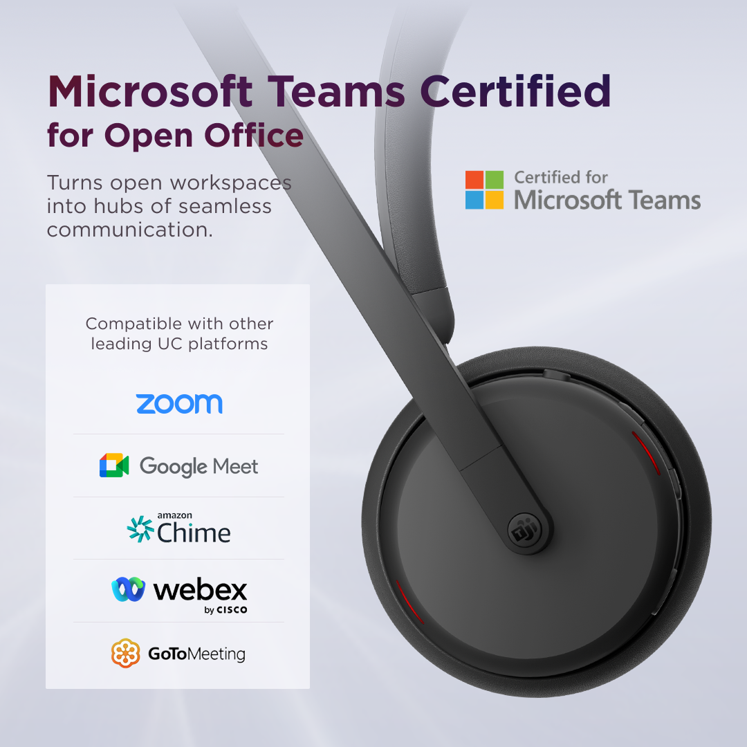 Lenovo | Lenovo Dual-Mode Wireless Hybrid ANC Headset 6550 (USB-C, Teams) Bluetooth 5.3 USB-C AI-powered LADM and LAFM software 3YR WTY | 4XD1S19778 - Image 1