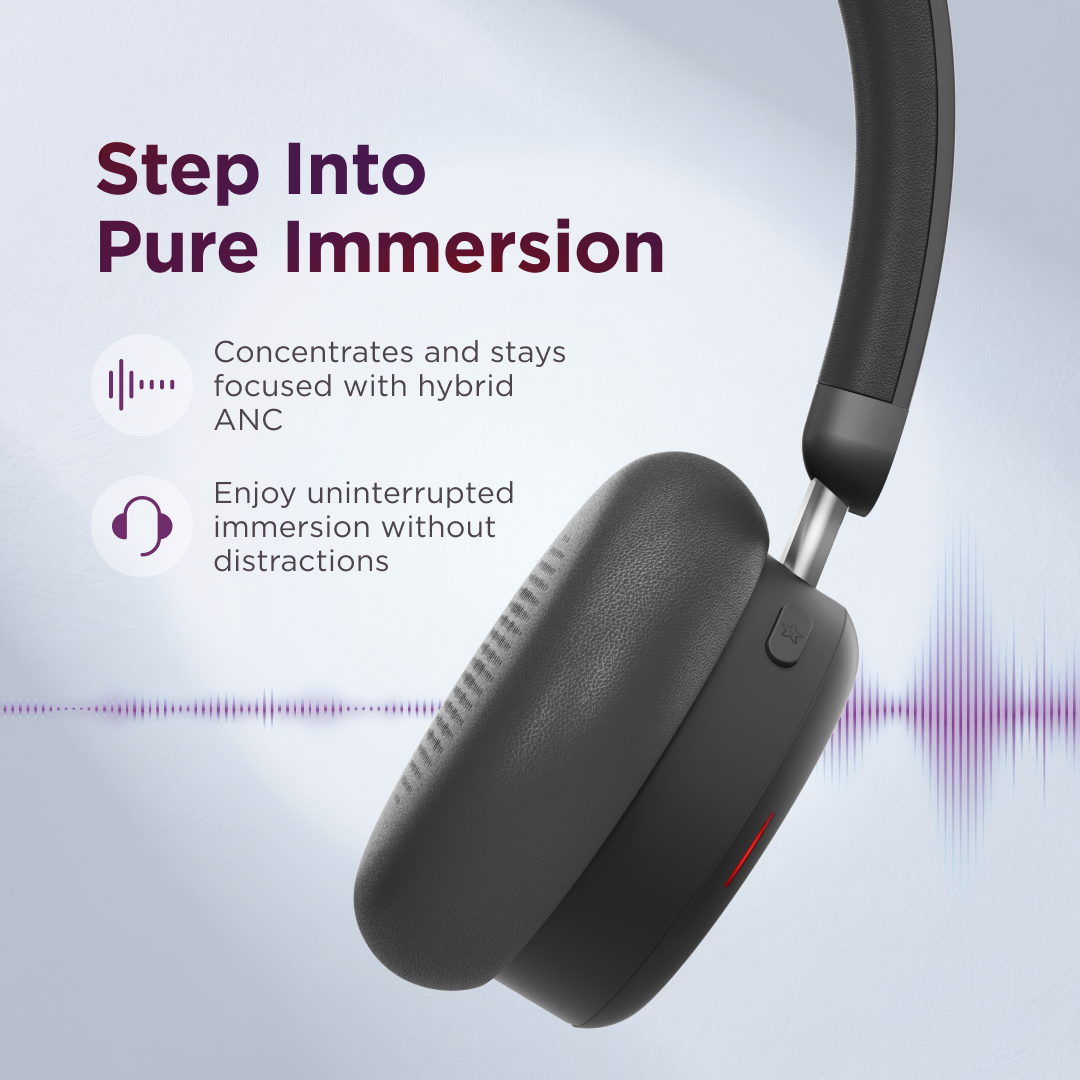 Lenovo | Lenovo Dual-Mode Wireless Hybrid ANC Headset 6550 (USB-C, Teams) Bluetooth 5.3 USB-C AI-powered LADM and LAFM software 3YR WTY | 4XD1S19778 - Image 3