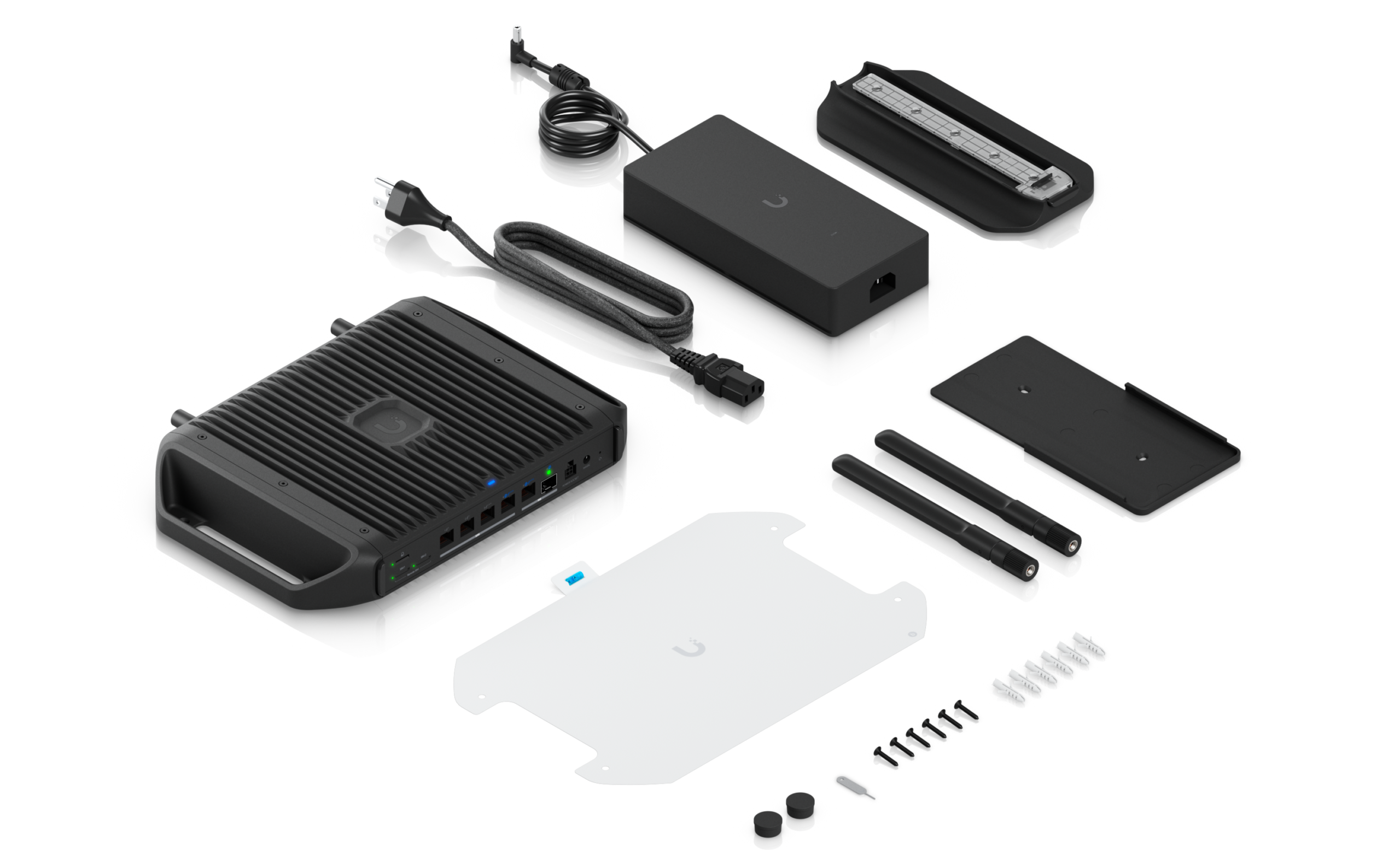 Ubiquiti | Ubiquiti Cloud Gateway Industrial,Ruggedized, Fanless 10 GbE UniFi Cloud Gateway Delivering 350W, High-Density PoE, Advanced Routing, MicroSD Storage. | UCG-Industrial - Image 2