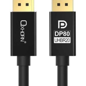 Astrotek-CB-DP-16K-01-Oxhorn 4K DisplayPort 2.1 DP80 Cable 1m Male to Male V2.1 16K@60Hz Gold-Plated Aluminum High Speed VESA Certified  for Gaming Monitor TV PC Laptop