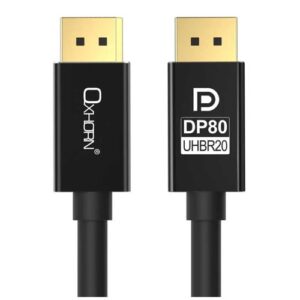 Astrotek-CB-DP-16K-02-Oxhorn 4K DisplayPort 2.1 DP80 Cable 1.8m Male to Male V2.1 16K@60Hz Gold-Plated Aluminum High Speed VESA Certified  for Gaming Monitor TV PC Laptop