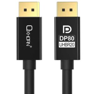 Astrotek-CB-DP-16K-05-Oxhorn 4K DisplayPort 2.1 DP80 Cable 5m Male to Male V2.1 16K@60Hz Gold-Plated Aluminum High Speed VESA Certified  for Gaming Monitor TV PC Laptop