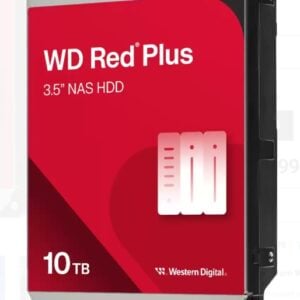 Western Digital-WD100EFGX-Western Digital WD Red Plus 10TB 3.5" NAS HDD SATA3 7200RPM 256MB Cache 24x7 180TBW ~8-bays NASware 3.0 CMR Tech 3yrs wty (replacement of WD101EFBX)