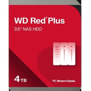 Western Digital-WD40EFZZ-Western Digital WD Red Plus 4TB 3.5" NAS HDD SATA III NAS Hard Drive 5400 RPM 128MB Cache 180MB/S 180TB/Year 3Y warranty (WD40EFZZ)