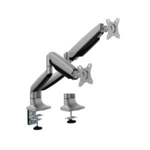 Brateck-LDT82-C024E-SLV-Brateck LDT82-C024E DUAL SCREEN HEAVY-DUTY MECHANICAL SPRING MONITOR ARM For most 17"~35" Monitors