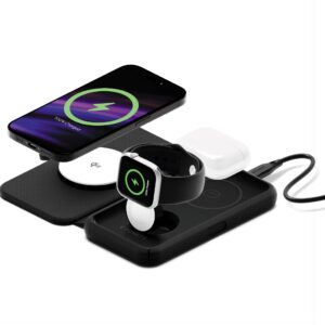 Cygnett-CY5138WIRDE-EOL Cygnett MagTravel Qi2.0 2-in-1 Wireless Charger - Black (CY5138WIRDE)